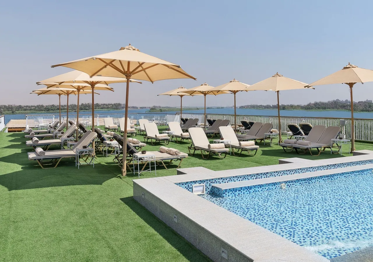 Sun deck of the Jaz Elite Viceroy Nile Cruise Nile cruise